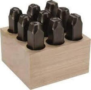 DESCRIPTION: (1) STEEL STAMP SET BRAND/MODEL: HANSON #53989109 RETAIL$: $128.00 EA SIZE: 9 PIECE 1/2" QTY: 1