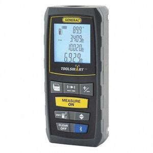 DESCRIPTION (2) LASER DISTANCE METER INDOOR BRAND/MODEL GENERAL #53CJ21 ADDITIONAL INFORMATION RETAILS FOR $106.00 EA SIZE MEASURING DISTANCE 100 FT T