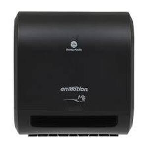 DESCRIPTION: (1) AUTOMATED TOUCHLESS HARDWOUND PAPER TOWEL DISPENSER BRAND/MODEL: ENMOTION #59498A INFORMATION: BLACK RETAIL$: $51.70 EA QTY: 1