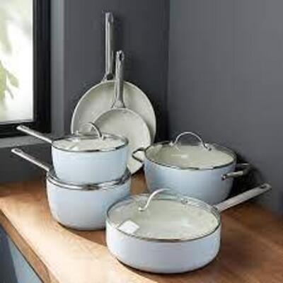 DESCRIPTION: (1) SET OF (6) NON-STICK COOKWARE BRAND/MODEL: GREENPAN INFORMATION: BLUE RETAIL$: $400.00 EA QTY: 1