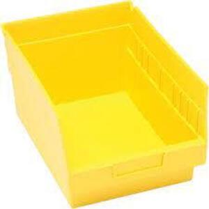 DESCRIPTION: (1) CASE OF (20) STORAGE TOTES BRAND/MODEL: QUANTUM STORAGE SYSTEMS INFORMATION: YELLOW RETAIL$: $72.40 EA SIZE: 6 IN QTY: 1