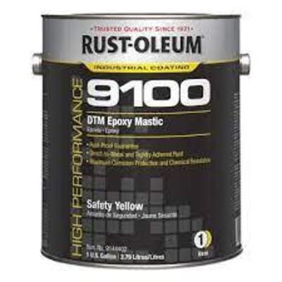 DESCRIPTION: (1) EPOXY MASTIC COATING BASE BRAND/MODEL: RUST-OLEUM #6H386 INFORMATION: SAFETY YELLOW RETAIL$: $156.00 EA SIZE: 1 GALLON QTY: 1