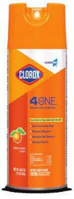 DESCRIPTION: (3) DISINFECTANT AND SANITIZER BRAND/MODEL: CLOROX #19ZD72 RETAIL$: 10 SIZE: 14 OZ QTY: 3