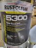 DESCRIPTION: (2) WATER BASED EPOXY BRAND/MODEL: RUST-OLEUM 5300 INFORMATION: WHITE RETAIL$: $125.00 EA SIZE: 1 GALLON QTY: 2 - 3