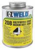 DESCRIPTION: (2) AMBER SOLVENT CEMENT BRAND/MODEL: EZ WELD 208 #5E533 INFORMATION: MULTIPURPOSE RETAIL$: $8.40 EA SIZE: 16 OZ QTY: 2