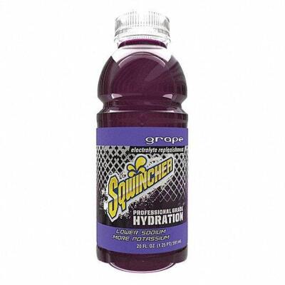 DESCRIPTION: (6) SPORTS DRINK READY TO DRINK BRAND/MODEL: SQWINCHER #6KHX4 INFORMATION: GRAPE RETAIL$: $5.00 EA SIZE: 20 OZ QTY: 6