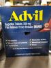 DESCRIPTION: (2) BOXES OF (50) PACKETS OF IBUPROFEN BRAND/MODEL: ADVIL RETAIL$: $15.00 EA SIZE: 200 MG QTY: 2 - 2