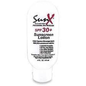 DESCRIPTION: (8) SUNSCREEN LOTION BRAND/MODEL: SUNX 30 RETAIL$: $4.02 EA SIZE: 4 FL OZ QTY: 8