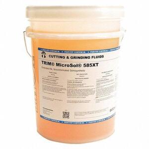 DESCRIPTION: (1) TRIM MICROSOL 585XT BRAND/MODEL: METALWORKING FLUIDS RETAIL$: $200.00 E SIZE: 5 GALLON QTY: 1