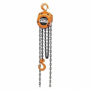 DESCRIPTION: (1) 1 TON MANUAL CHAIN HOIST BRAND/MODEL: HARRINTON CF4-4597 RETAIL$: 579.05 SIZE: 20 LIFT QTY: 1