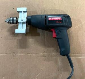 DESCRIPTION: 3/8" ELECTRIC DRILL BRAND/MODEL: CRAFTSMAN INFORMATION: TESTED AND WORKING QTY: 1
