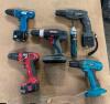 DESCRIPTION: (6) ASSORTED CORDLESS DRILLS AS SHOWN BRAND/MODEL: SEE PHOTOS QTY: 6