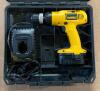 DESCRIPTION: 14.4V 3/8" CORDLESS ADJUSTABLE CLUTCH DRILL/DRIVER BRAND/MODEL: DEWALT INFORMATION: TESTED AND WORKING QTY: 1