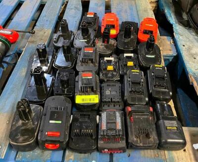 DESCRIPTION: ASSORTED TOOL BATTERIES AS SHOWN QTY: 1