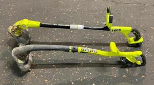 DESCRIPTION: (2) 18V CORDLESS STRING TRIMMERS BRAND/MODEL: RYOBI QTY: 2