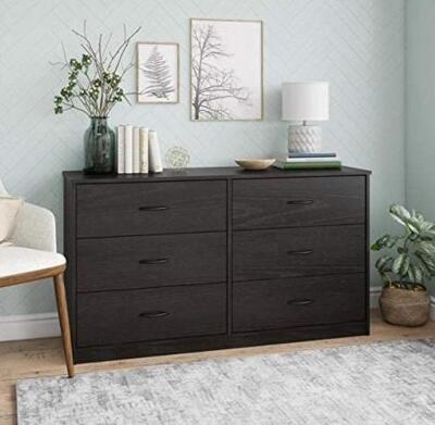 DESCRIPTION: (1) EMERY 6 DRAWER DRESSER BRAND/MODEL: MAINSTAYS INFORMATION: BLACK OAK RETAIL$: 200 SIZE: 29.7"H 53.5"W 15.7"D QTY: 1