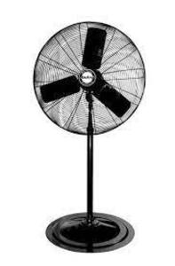 DESCRIPTION: (1) CIRCULATING OSCILLATING PEDESTAL FAN BRAND/MODEL: AIR KING #9135G INFORMATION: BLACK RETAIL$: 389.95 SIZE: 30" QTY: 1