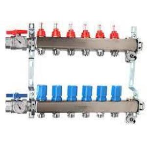 DESCRIPTION: (1) STAINLESS STEEL MANIFOLD BRAND/MODEL: MR PEX #3250400 RETAIL$: $315.75 EA SIZE: 4 PORTS QTY: 1