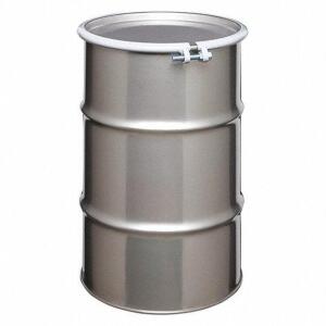 DESCRIPTION (1) STAINLESS STEEL OPEN HEAD GRANSPORT DRUM BRAND/MODEL GRAINGER #1HBH3 ADDITIONAL INFORMATION RETAILS FOR $769.43 SIZE 30 GAL THIS LOT I