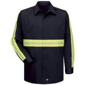 DESCRIPTION: (4) HIGH VIZ INDUSTRIAL WORK SHIRT BRAND/MODEL: RED KAP INFORMATION: BLUE RETAIL$: $42.00 EA SIZE: XXL RG QTY: 4