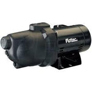 DESCRIPTION: (1) THERMOPLASTIC JET PUMP BRAND/MODEL: FLOTEC/FP4032 INFORMATION: HP: 1/16.1 GPM/BLACK RETAIL$: 349 SIZE: 11.06"D X 22.81"W X 10.5"H QTY