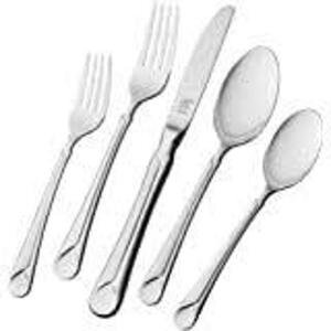 DESCRIPTION: (1) PACK OF (45) FLATWARE BRAND/MODEL: J.A. HENCKELS RAPTURE #22555-345 INFORMATION: STAINLESS RETAIL$: $84.99 EA QTY: 1