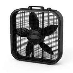 DESCRIPTION: (1) BOX FAN BRAND/MODEL: LASKO INFORMATION: BLACK RETAIL$: $24.96 EA SIZE: 20" QTY: 1