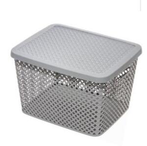 DESCRIPTION: (4) STORAGE BASKETS BRAND/MODEL: MAINSTAYS INFORMATION: GRAY RETAIL$: $12.25 EA SIZE: 15X19X12 QTY: 4