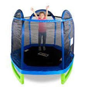 DESCRIPTION: (1) TRAMPOLINE HEXAGON WITH FLASHLIGHT ZONE BRAND/MODEL: BOUNCE PRO RETAIL$: 109 SIZE: 7 FT QTY: 1