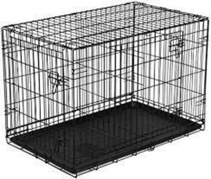 DESCRIPTION: (1) TWO DOOR DOG TRAINING CRATE BRAND/MODEL: VIBRANT LIFE RETAIL$: 72 SIZE: 36" QTY: 1