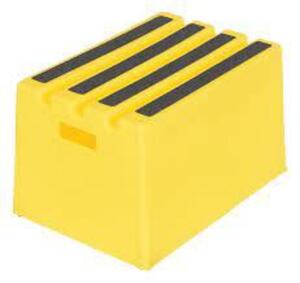 DESCRIPTION: (1) SINGLE STEP PLASTIC STOOL BRAND/MODEL: GLOBAL INDUSTRIES INFORMATION: YELLOW RETAIL$: $69.95 EA SIZE: 19X14X12 QTY: 1