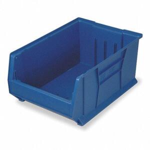 DESCRIPTION: (3) HOPPER BIN BRAND/MODEL: QUANTUM STORAGE SYSTEMS #1UVP8 INFORMATION: BLUE RETAIL$: $58.80 EA SIZE: 11X29X16 QTY: 3