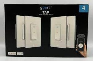 DESCRIPTION: (1) PACK OF (4) SMART WIFI LIGHT SWITCHES BRAND/MODEL: GEENI GN-WW407-199 RETAIL$: 69.99 SIZE: 4 EA QTY: 1