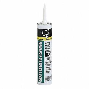 DESCRIPTION: (6) GUTTER AND FLASHING SEALANT BRAND/MODEL: DAP #3WEU1 INFORMATION: WHITE RETAIL$: $10.00 EA SIZE: 10 FL OZ QTY: 6