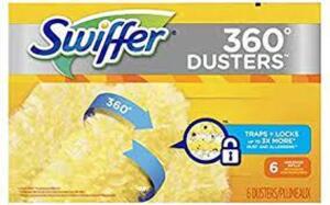 DESCRIPTION: (1) BOX OF (6) 360 DUSTERS BRAND/MODEL: SWIFFER RETAIL$: $15.00 EA QTY: 1