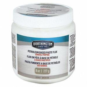 DESCRIPTION: (2) PETROLEUM BASED LEAD FREE FLUX BRAND/MODEL: WORTHINGTON #1UYK1 RETAIL$: $10.00 EA SIZE: 8 OZ QTY: 2