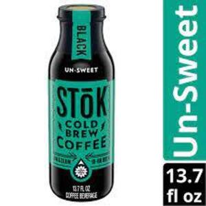 DESCRIPTION: (6) BOTTLES OF COLD BREW COFFEE BRAND/MODEL: STOK INFORMATION: UN-SWEET RETAIL$: $3.91 EA QTY: 6