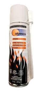 DESCRIPTION: (6) FIRE RATED FOAM BRAND/MODEL: ABESCO #FP200 RETAIL$: $28.84 EA SIZE: 10 OZ QTY: 6