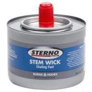 DESCRIPTION: (6) STEM WICK 6 HOUR CHAFING FUEL BRAND/MODEL: STERNO RETAIL$: $5.00 EA SIZE: 7.14 FL OZ QTY: 6