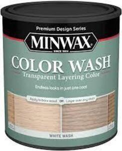 DESCRIPTION: (2) COLOR WASH TRANSPARENT LAYERING BRAND/MODEL: MINWAX INFORMATION: WHITE WASH RETAIL$: $12.00 EA SIZE: 1 QT QTY: 2