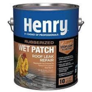 DESCRIPTION: (2) RUBBERIZED WET PATCH ROOF LEAK REPAIR BRAND/MODEL: HENRY #208R RETAIL$: $21.28 EA SIZE: 1 GALLON QTY: 2