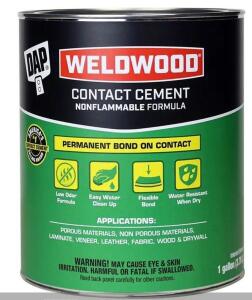 DESCRIPTION: (1) NONFLAMMABLE CONTACT CEMENT BRAND/MODEL: WELDWOOD RETAIL$: $50.00 EA SIZE: 1 GALLON QTY: 1