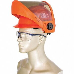 DESCRIPTION: (1) ELECTRIC ARC FLASH FACE SHIELD HARD HAT BRAND/MODEL: HONEYWELL SALISBURY #60HR85 INFORMATION: ORANGE RETAIL$: 160.67 SIZE: #AS1000-SP