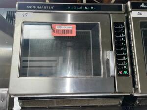 DESCRIPTION: MENU MASTER COMMERCIAL MICROWAVE BRAND / MODEL: MENU MASTER LOCATION: KITCHEN QTY: 1