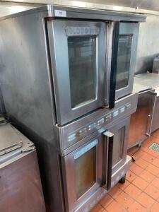 DESCRIPTION: BLODGETT DOUBLE STACK GAS CONVECTION OVEN BRAND / MODEL: BLODGETT ADDITIONAL INFORMATION NATURAL GAS, 115 VOLT, 1 PHASE. LOCATION: KITCHE