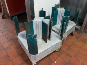 DESCRIPTION: (2) 10" FOUR GROUP POKER CHIP PLATE CARTS. LOCATION: KITCHEN THIS LOT IS: SOLD BY THE PIECE QTY: 2