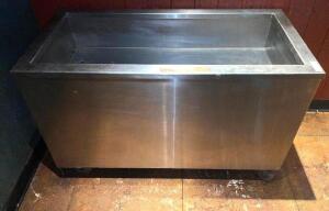 DESCRIPTION: 48" X 24" STAINLESS ROLL ABOUT NON REFRIGERATED COLD WELL. SIZE 48" X 24" LOCATION: BAR QTY: 1