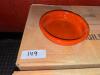 DESCRIPTION: (24) 6.5" ORANGE CERAMIC PLATES SIZE 6.5" LOCATION: BAR THIS LOT IS: SOLD BY THE PIECE QTY: 24 - 2