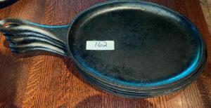 DESCRIPTION: (6) CAST IRON SKILLETS SIZE 12" LOCATION: BAR THIS LOT IS: SOLD BY THE PIECE QTY: 6