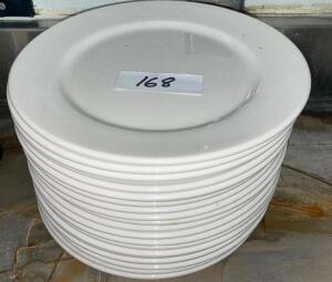 DESCRIPTION: (12) 9" CHINA PLATES SIZE 9" LOCATION: KITCHEN THIS LOT IS: SOLD BY THE PIECE QTY: 12